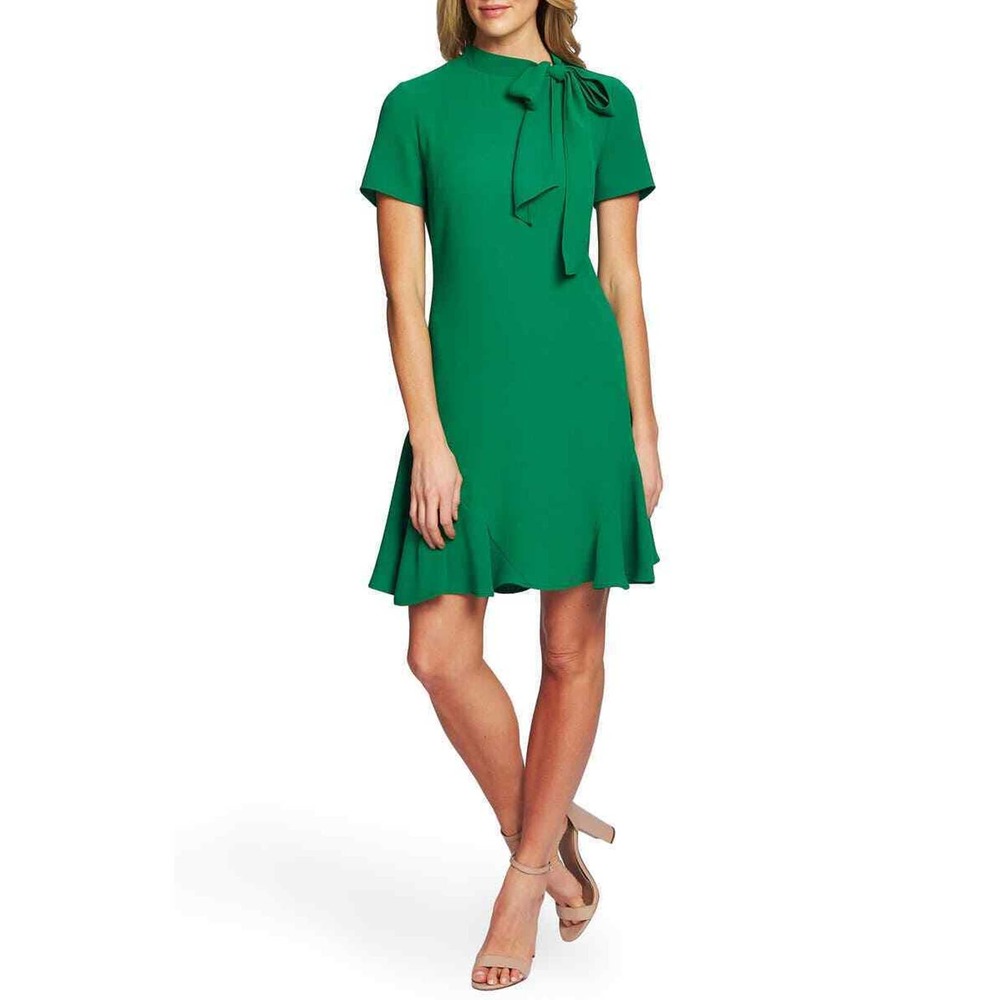 Cece NWT Bow Neck Short Sleeve Dress Size 12
